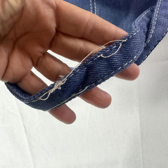 Y2K Blue Denim Crossbody Tote with Kiss Lock‎ - Picture 11 of 15